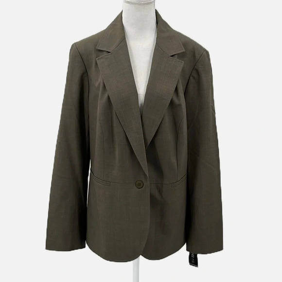 Lafayette 148 Wool Blend One Button Jacket/Blazer in Sage - NEW - Size 14 - Picture 1 of 9